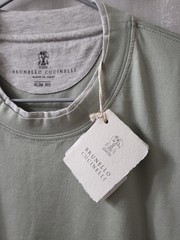 595$ BRUNELLO CUCINELLI MENS Layered Cotton Jersey T-Shirt Sz:US S/48EU