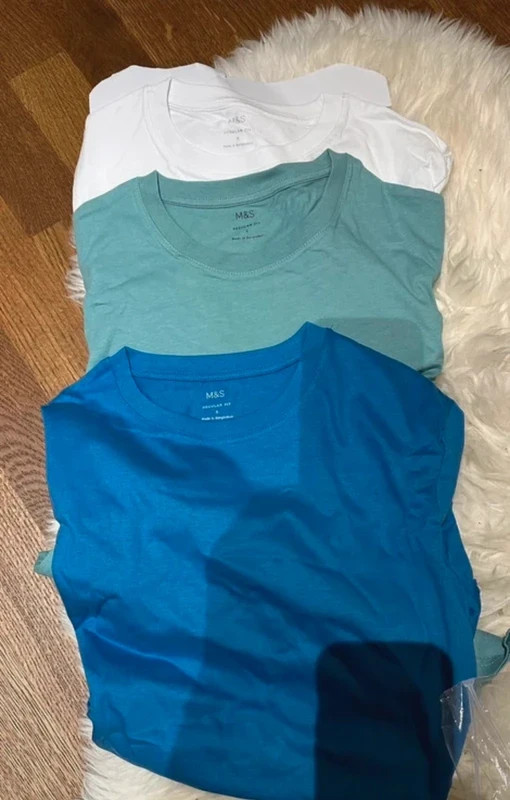 M&S 3-Pack Regular Fit T-shirts Small