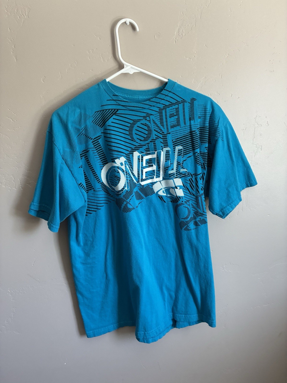 O'Neill Men’s Blue Graphic Logo Tee L Cotton Jersey Crew Neck Short Sleeve gallery