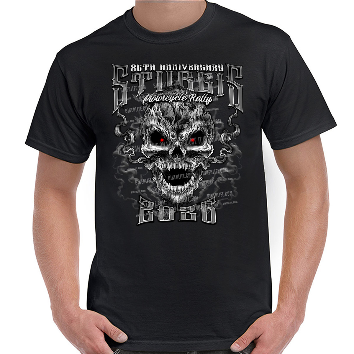 T-Shirt 2026 Sturgis Motorcycle Rally Wicked Skull No Harley gallery