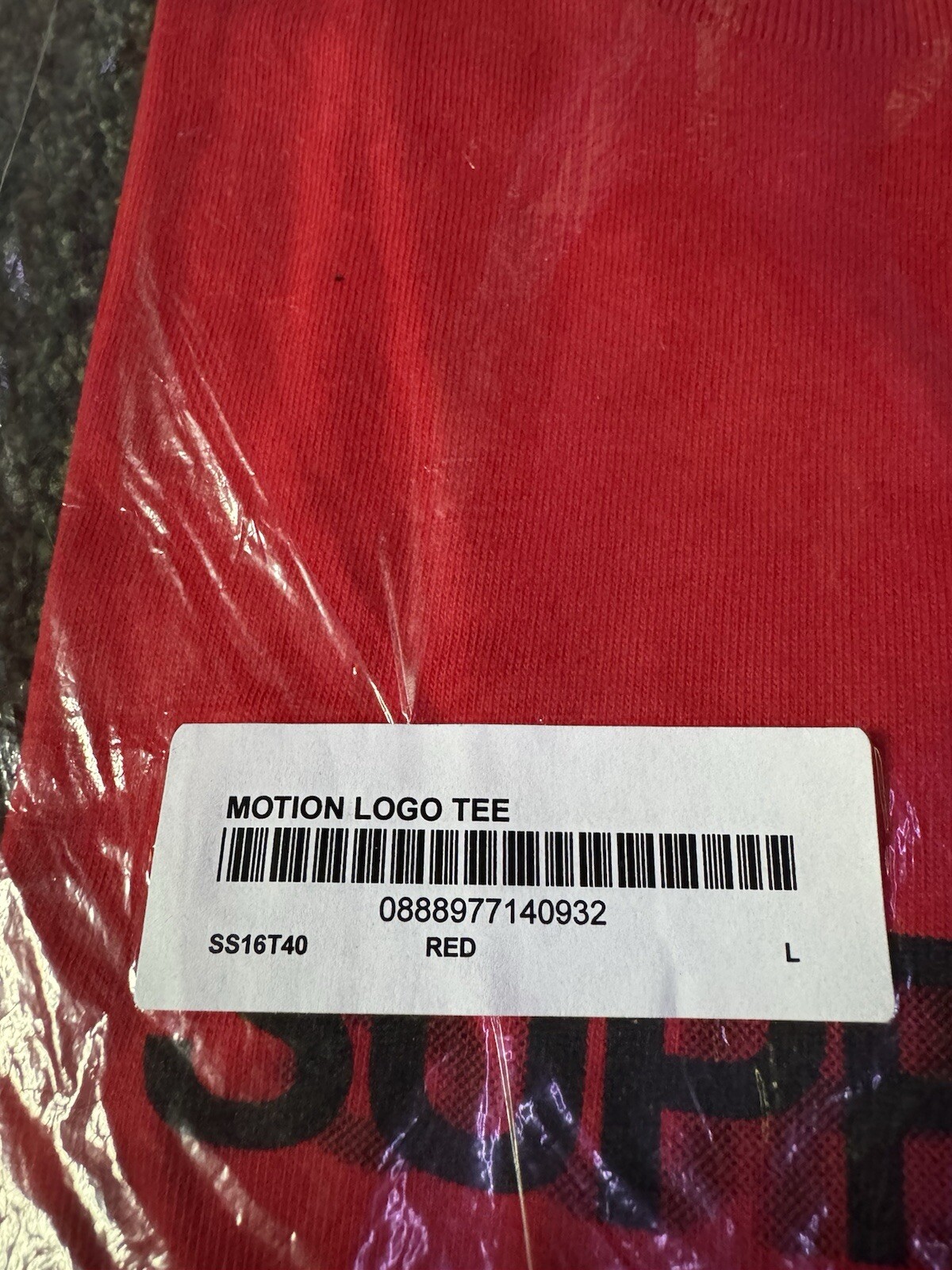 SS16 SUPREME MOTION LOGO T-SHIRT TEE RED gallery