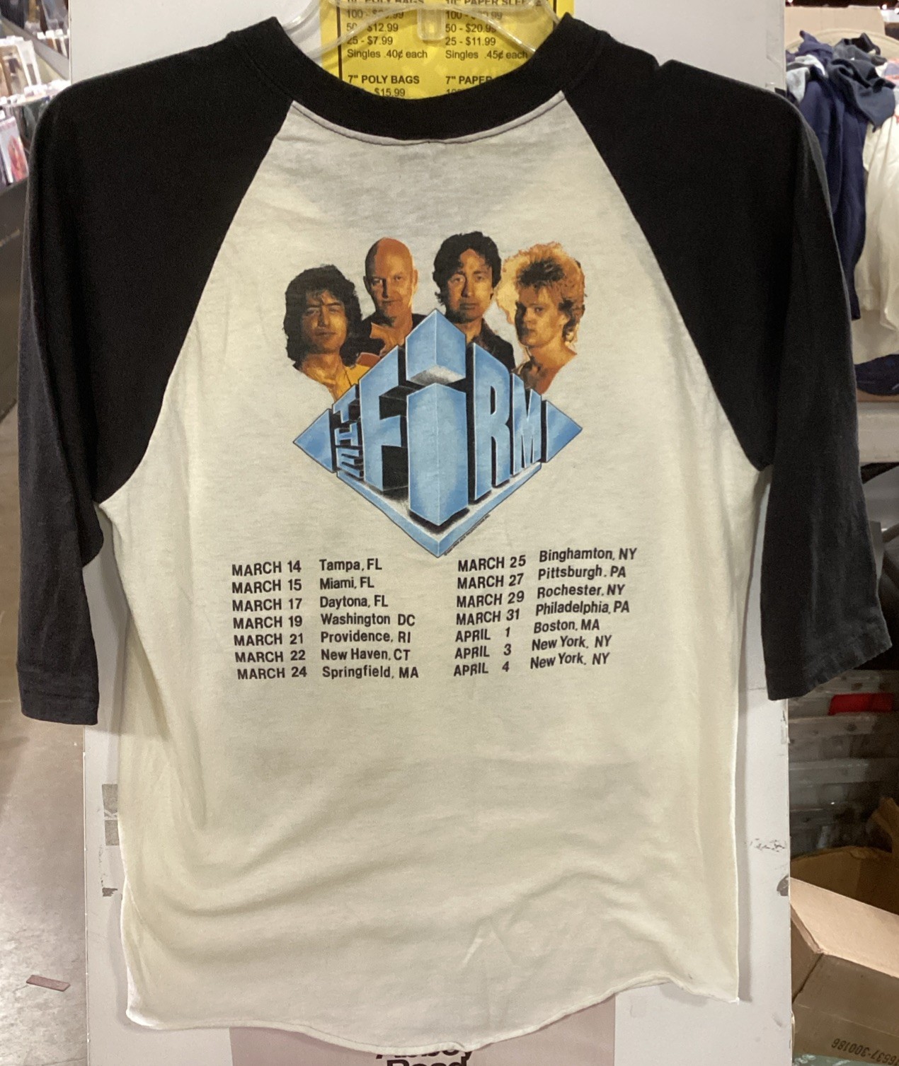 VINTAGE The Firm “All The Kings Horses” Large 3/4 Sleeve Baseball Band Tour Tee gallery