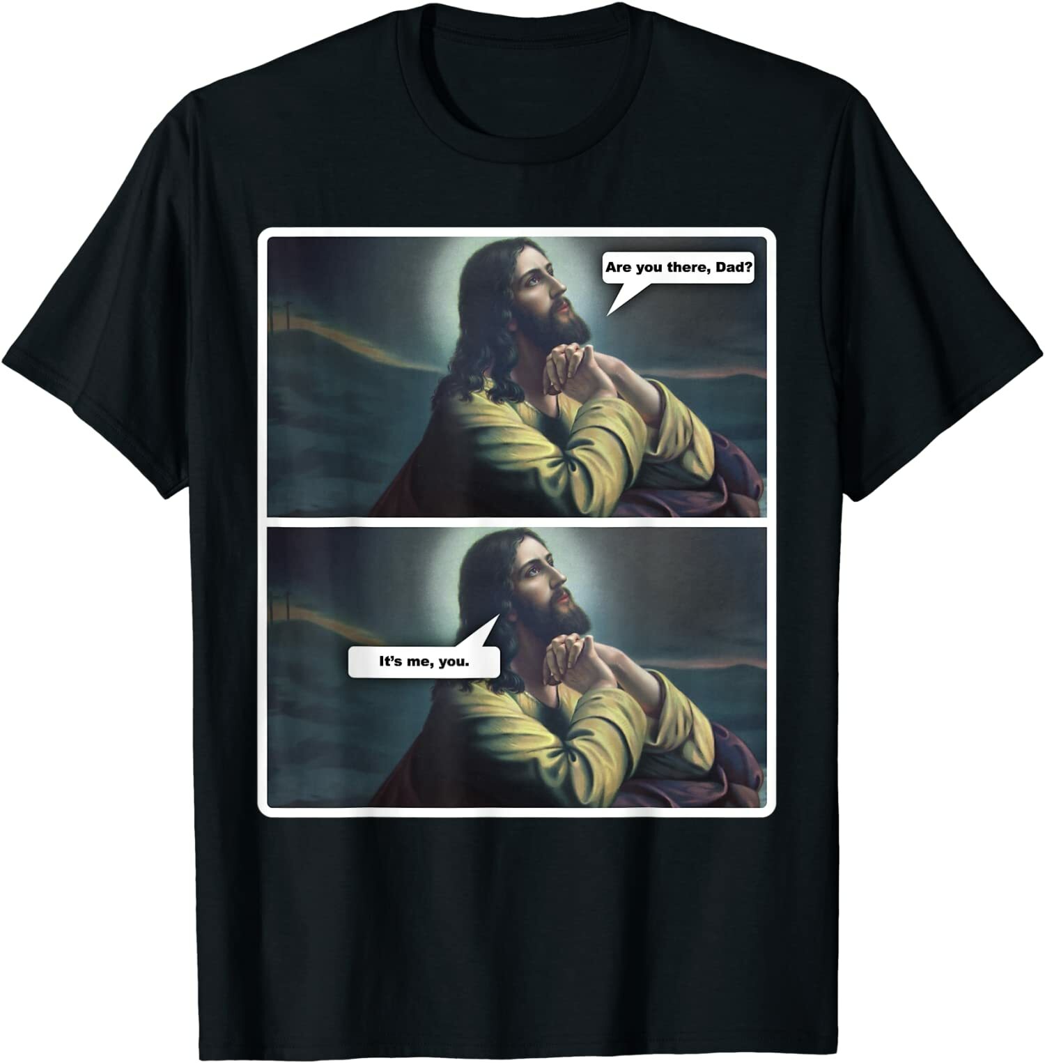 NEW LIMITED Funny Atheist Religious Jesus Praying Gift T-Shirt
