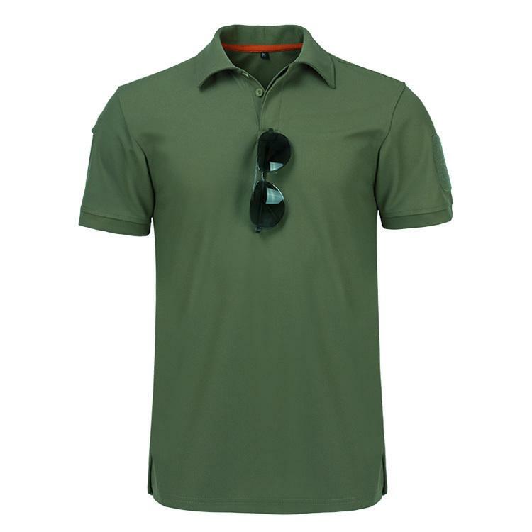Mens Tactical Polo Shirt Short Sleeve Quick Dry Combat Short Sleeve Work Shirt gallery