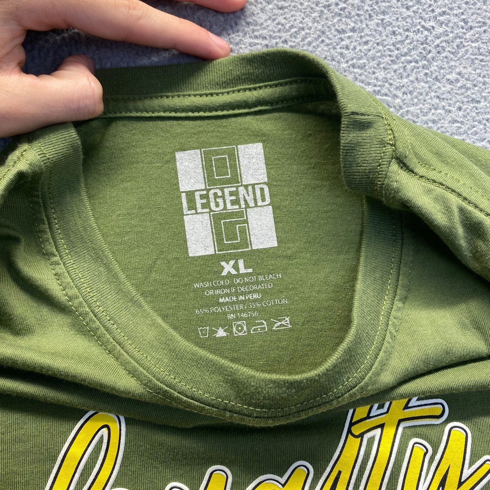 LEGEND Loyalty Forever Bear Design Mens Size XL Long Sleeve Green Shirt,Mens gallery