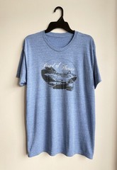 Band Of Horses Script Logo Lake T Shirt Blue M Official Indie Rock