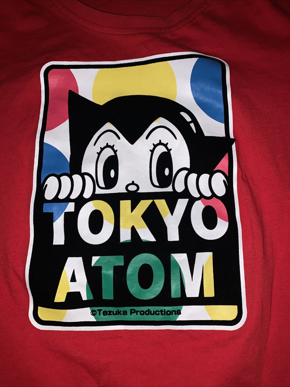 Astro Boy shirt Tokyo Atom Tezuka Productions size medium mighty red Japan rare gallery