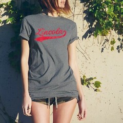 Lincoln City Baseball Script – Baseball Pride Triblend T Shirt – Premium Heather