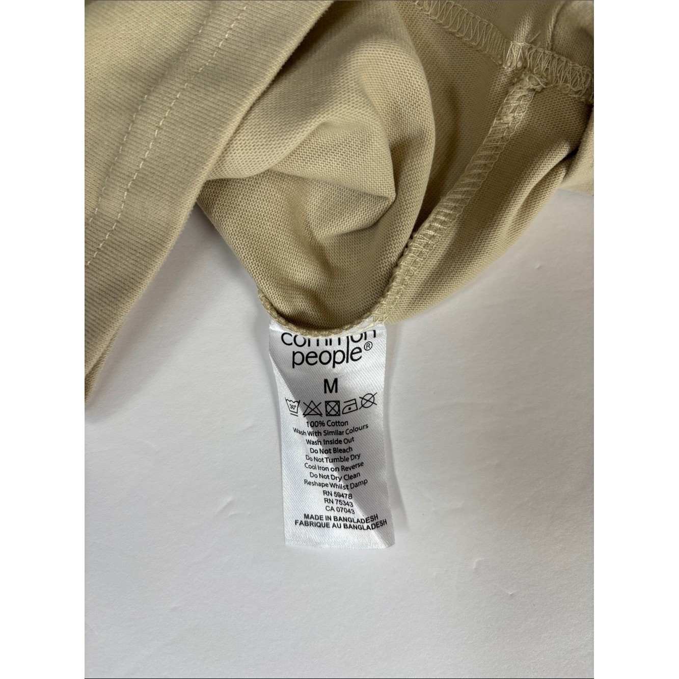 Common People Supersoft Heavyweight Relaxed Fit Cotton Tshirt Tan Mens Medium gallery