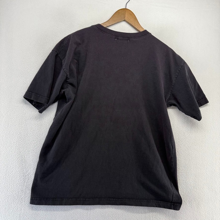 Vintage Express Tricot Shirt Men's medium Black Blank Boxy USA Made Pocket 90s gallery