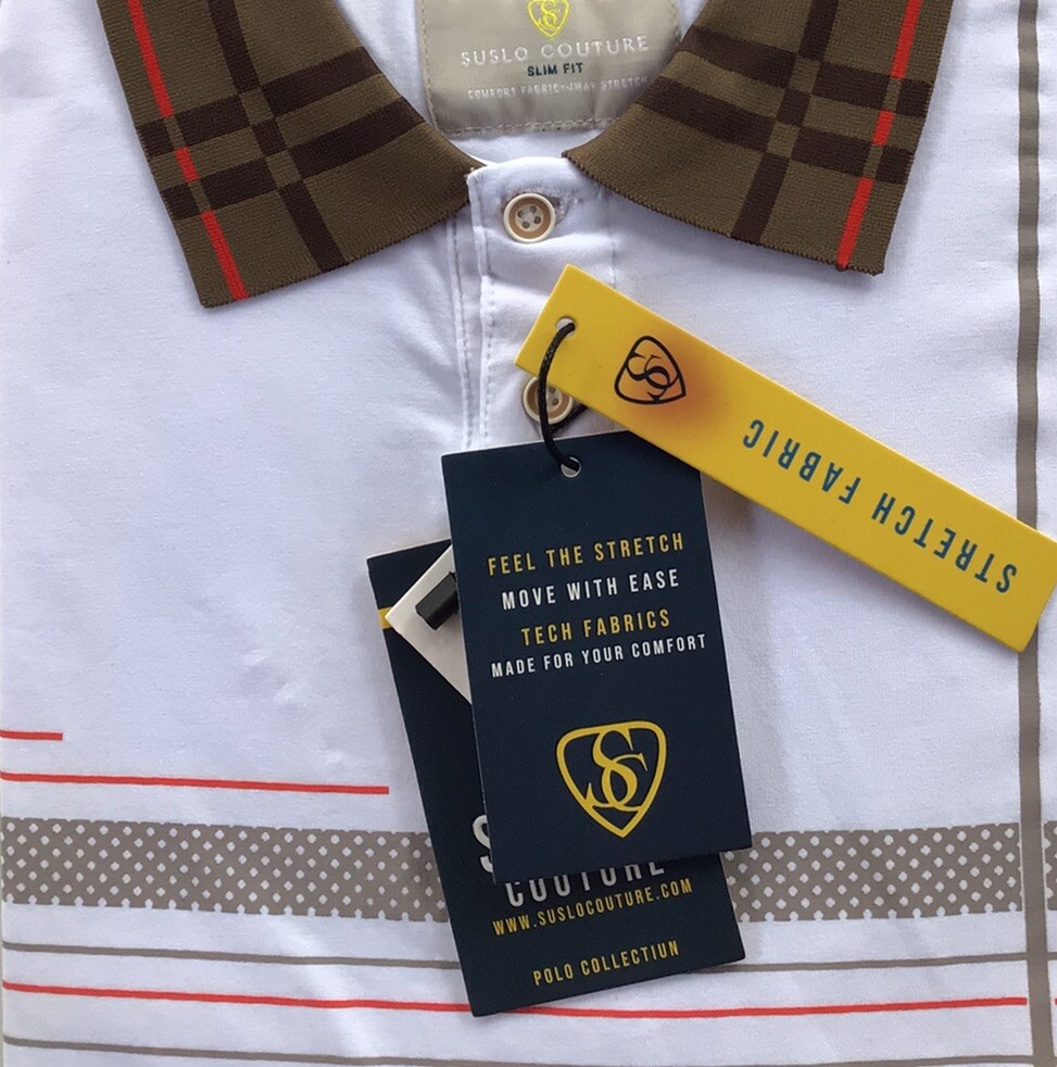 Men's Luxurious Polo Shirt,Italian Style,Stretch M to 4XL.…A10.A gallery