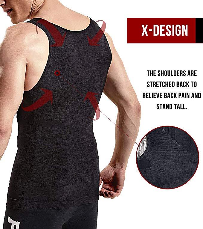 Mens Compression Shirts Slimming Body Shaper Vest Tight Tank Top Tummy Control gallery