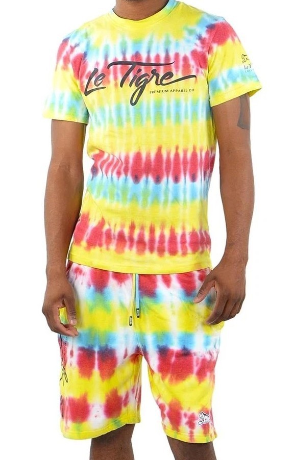 Le TIGRE Tie Dye T-Shirt & Shorts Set, Multicolor gallery