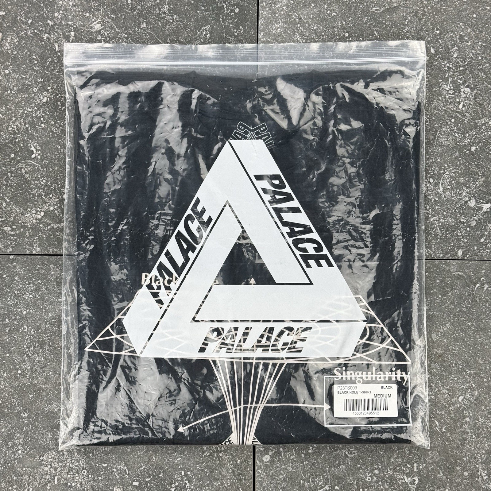 New Palace Skateboards Black Hole T-Shirt Black Men’s Medium In Bag Singularity gallery
