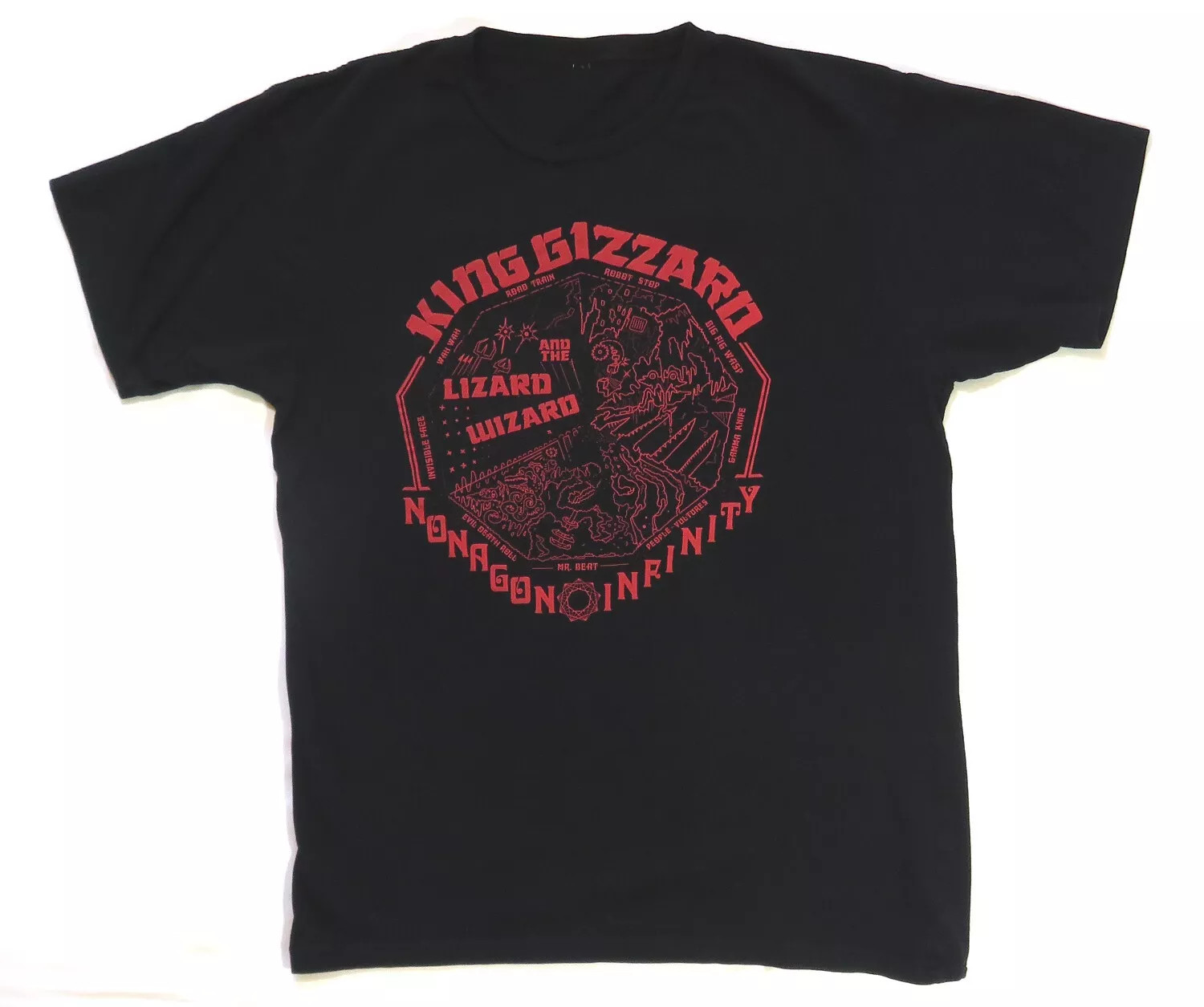King Gizzard and the Lizard Wizard band Nonagon Infinity T Shirt Full Size S-5XL