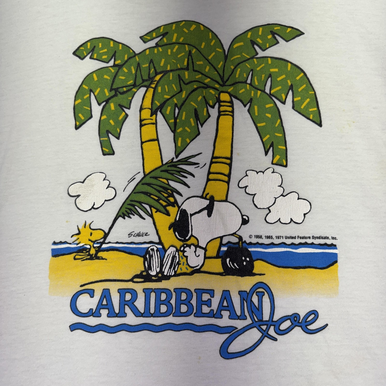 Vintage Artex Snoopy Caribbean Joe Shirt Mens One Size White Graphic Tee gallery