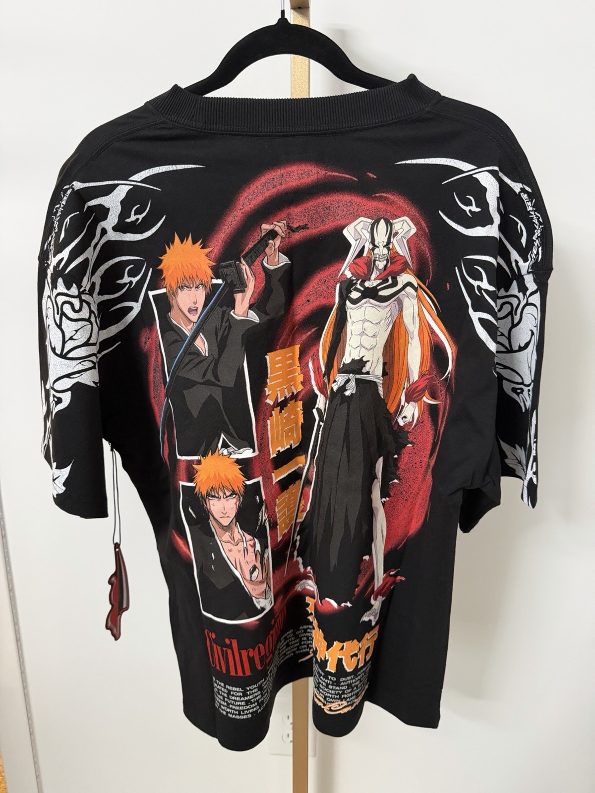 Civil Regime Bleach Ichigo Kurosaki Men’s Black Oversized Cotton Tee S gallery