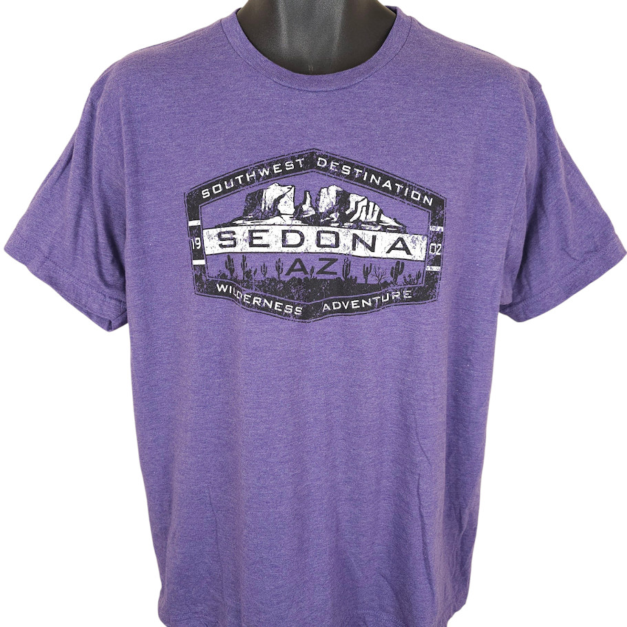 Sedona Arizona T Shirt Mens Size Large Purple Southwest Destination Souvenir gallery