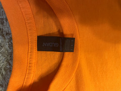 Set 3 pieces. Gildan Heavy Cotton Long Sleeve T-Shirt Safety Orange Unisex