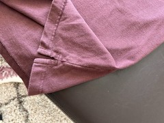 Duluth Trading Co Burgundy Solid Knit Pocket T-Shirt Mens M Crew Neck Longtail