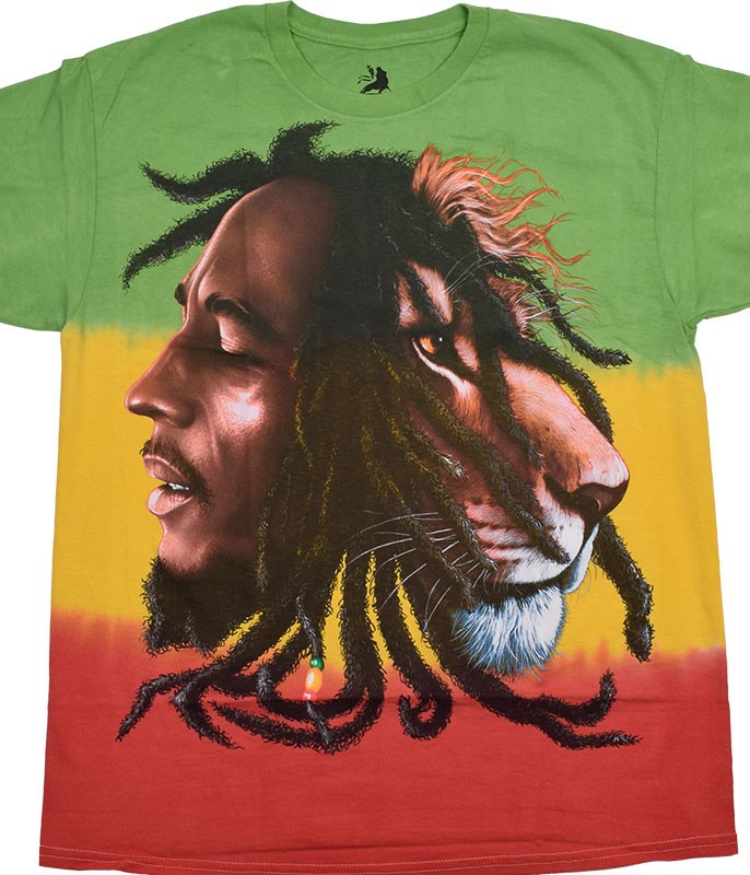 [Limited Edition] Vintage Bob Marley Profiles Tie-Dye T-Shirt Liquid Blue gallery