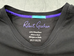 Robert Graham Men’s Black Thick Cotton Skull Long Sleeve Jersey Size 3XL TALL