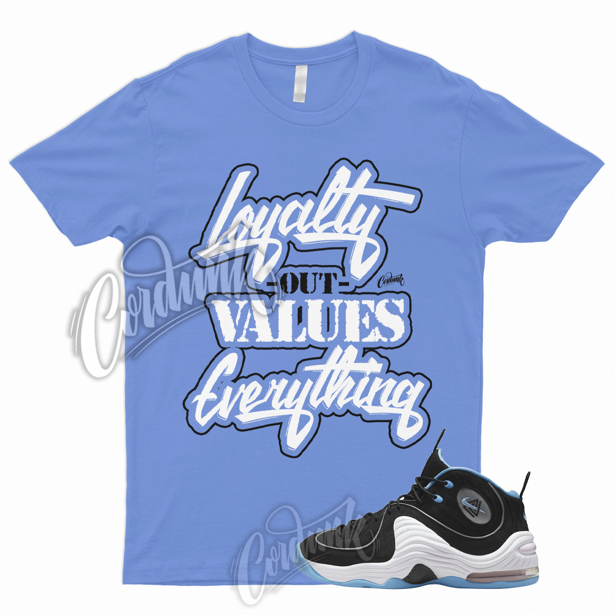 LYLTY T Shirt for Air Penny 2 Black University Blue UNC Ice Blue Carolina Powder