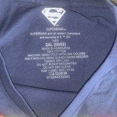 NEW DC Comics Universe Superman Vintage Retro Logo Puff Print Line Shirt Sz 2XL