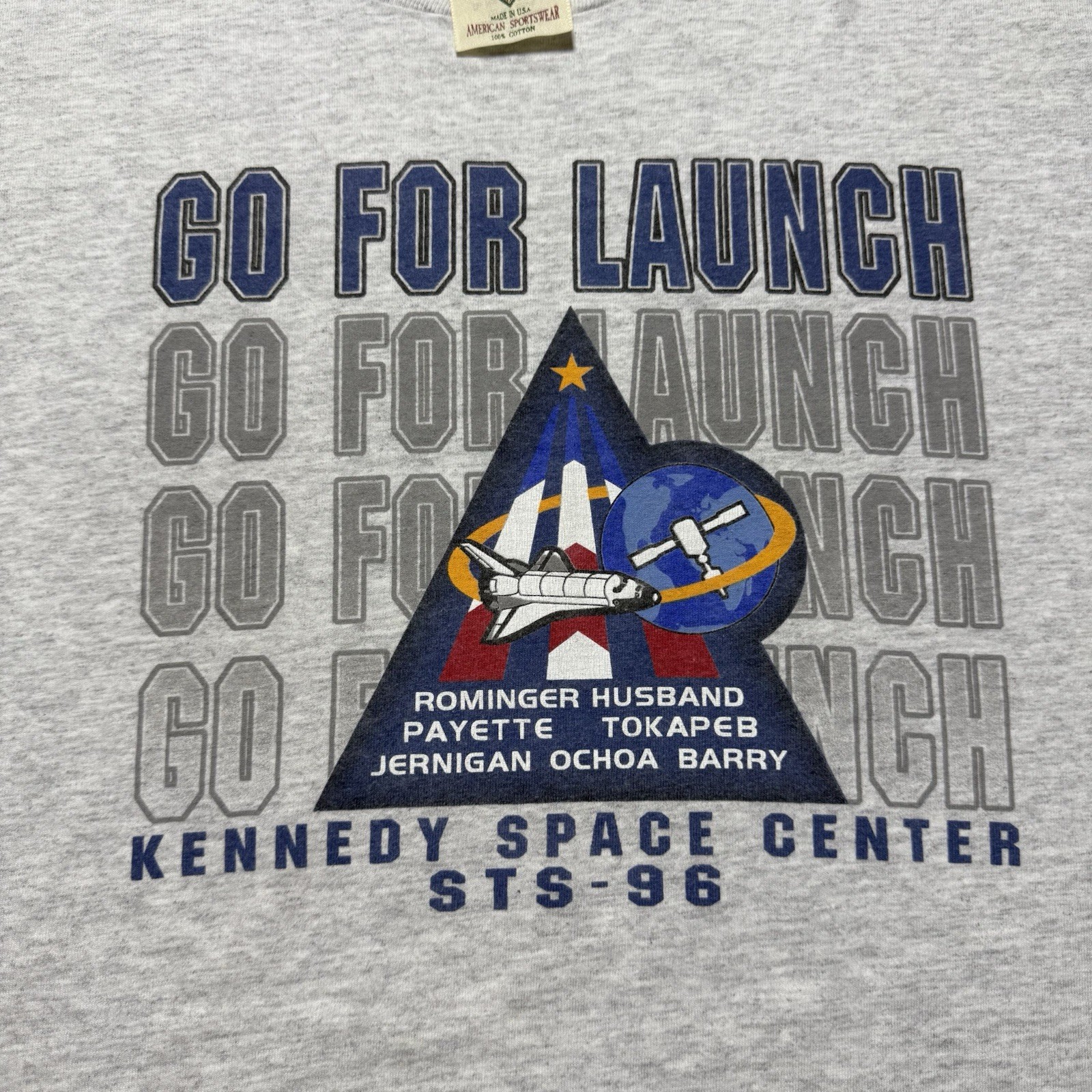 Vintage 90's NASA Kennedy Space Center Go For Launch STS-96 Shuttle Shirt- Large gallery