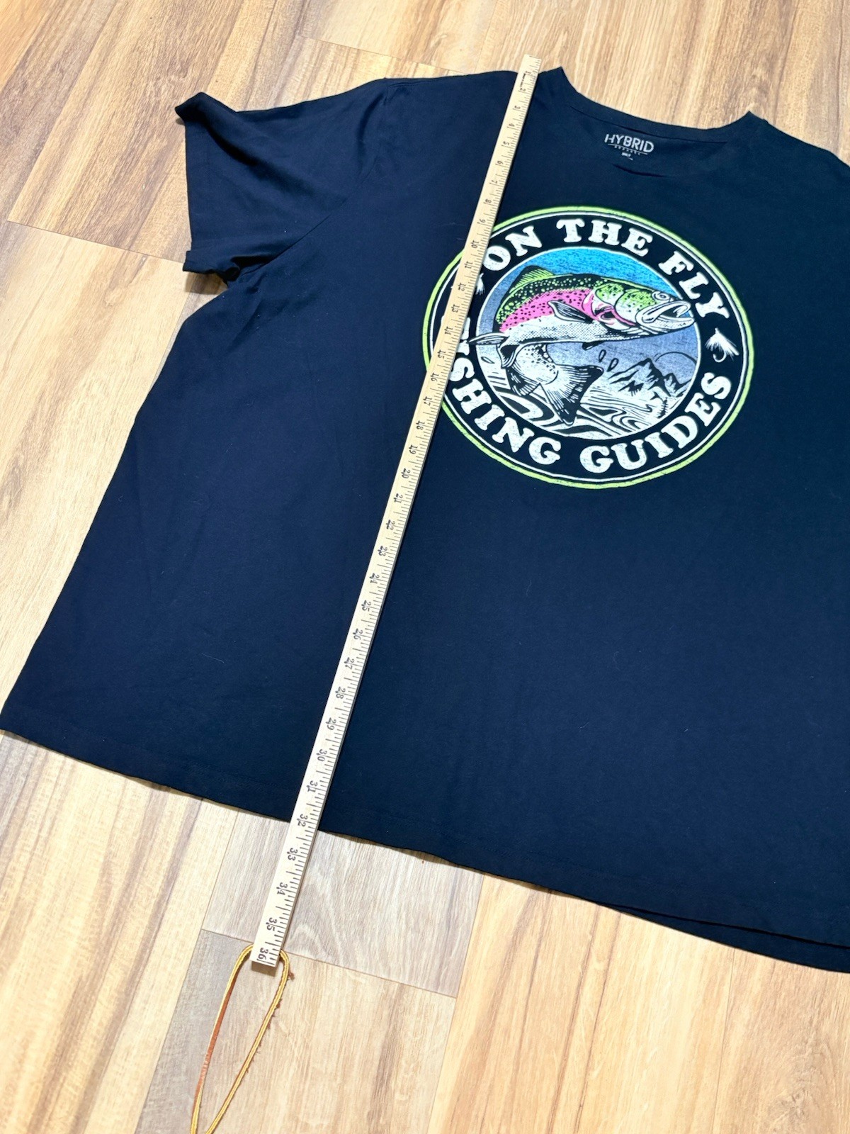 Hybrid On The Fly Fishing Guides Tee Shirt Men’s 3XLT Black gallery