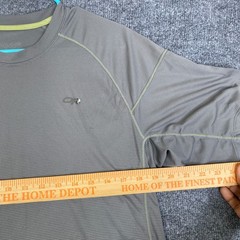 Outdoor Research Mens Gray Echo Tech T-Shirt Short Sleeve Hiking Trail Run L