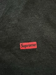 Hanes X Supreme Black Blank Essential Logo Short Sleeve Crewneck T-Shirt Sz. L