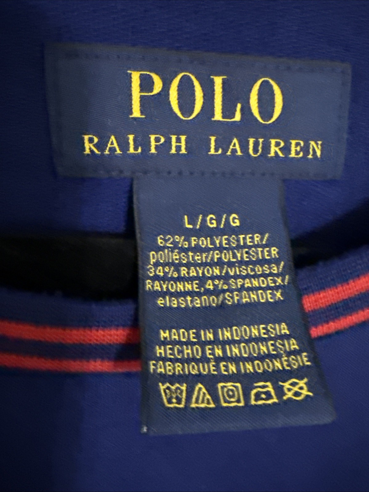 POLO RALPH LAUREN men t shirt large BLUE CASUAL BEACH OFFICE PULL ON CREW NECK gallery