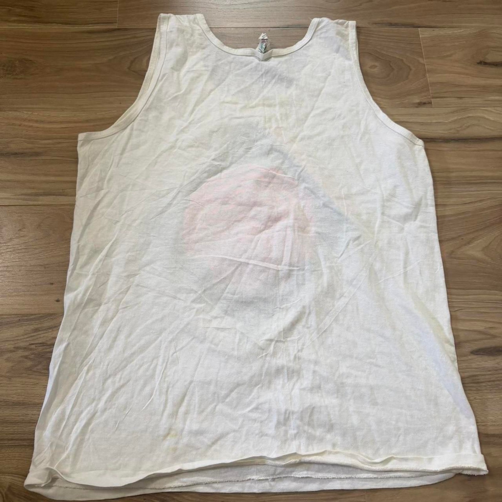 Vintage 90s Surf Beach Ocean Single Stitch Tank Tank trippy Size XL made in USA gallery