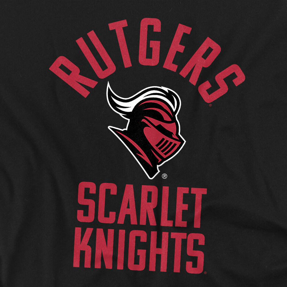 Rutgers University Adult T-Shirt Scarlet Knights Logo, Black, S-5XL gallery