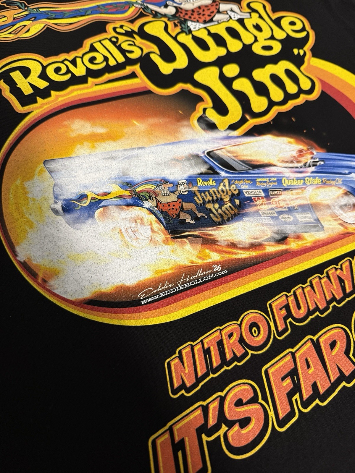 Jungle Jim Blue Vega on fire Vintage style T-Shirt (349) T-Shirt gallery