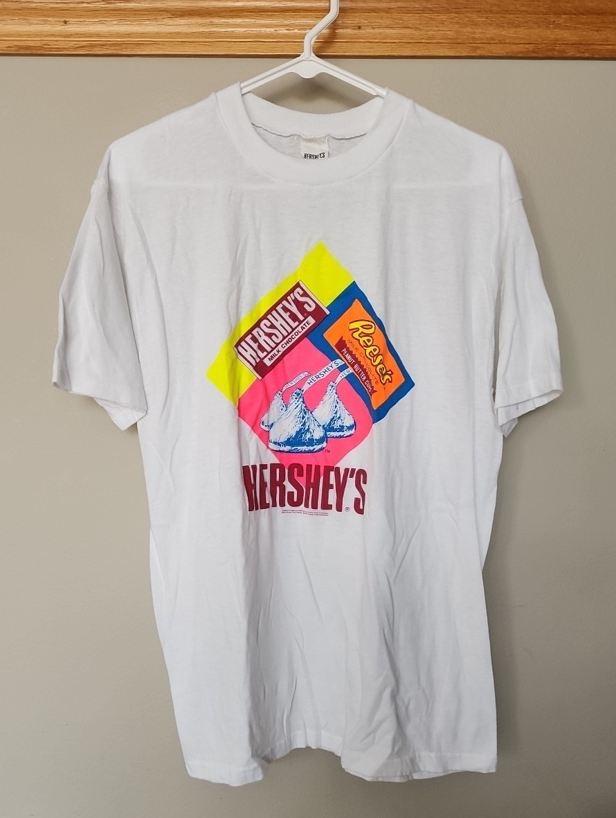 Vintage Hersheys Chocolate Shirt Mens XL 1991 Reeses Candy Promo 90s USA Tee gallery