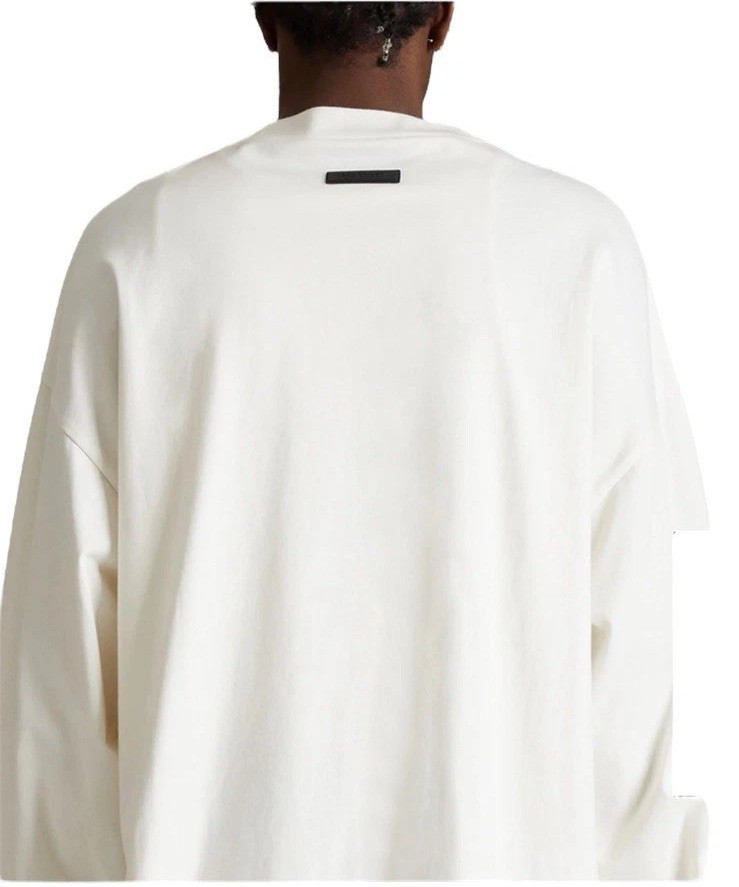 FEAR OF GOD - ESSENTIALS Core Long Sleeve Tee T-Shirt | Cloud Dancer | Size L gallery