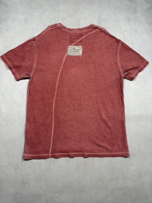 A-Cold-Wall Distressed Washed Red Asymmetric Seam T Shirt Mens L Streetwear gallery