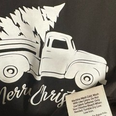 George Black Merry Christmas Tee Size Large