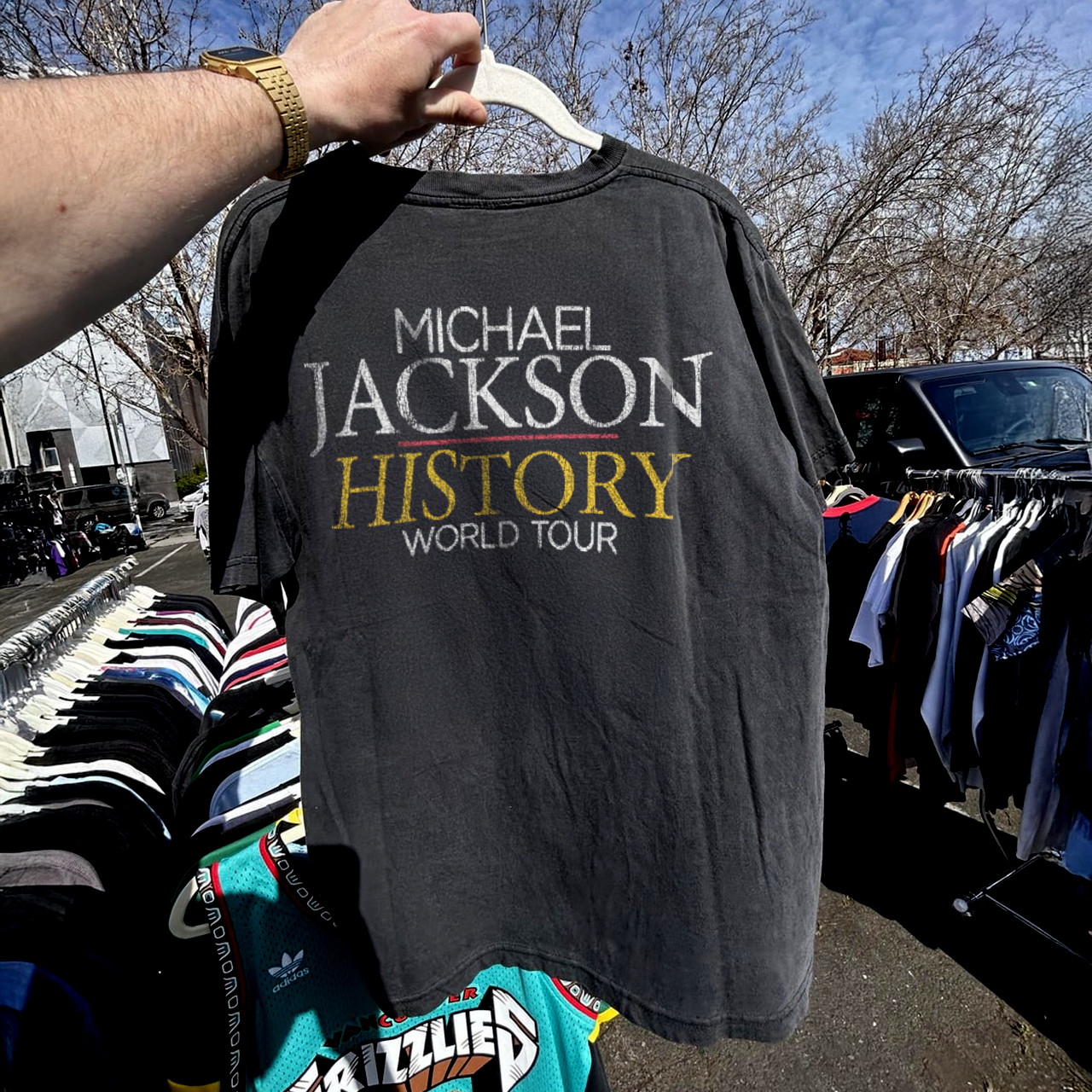 1994 Michael Jackson 'History World Tour' Aged T-Shirt Black M gallery
