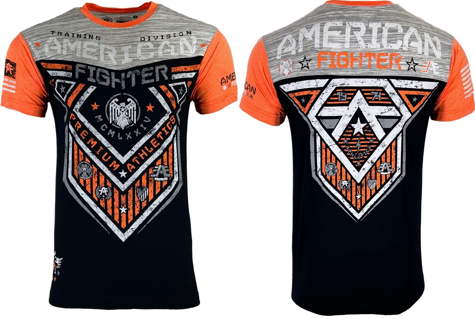 American Fighter Men's T-shirt Hunter Crew Neck Athletic Panel tee XS-4XL gallery