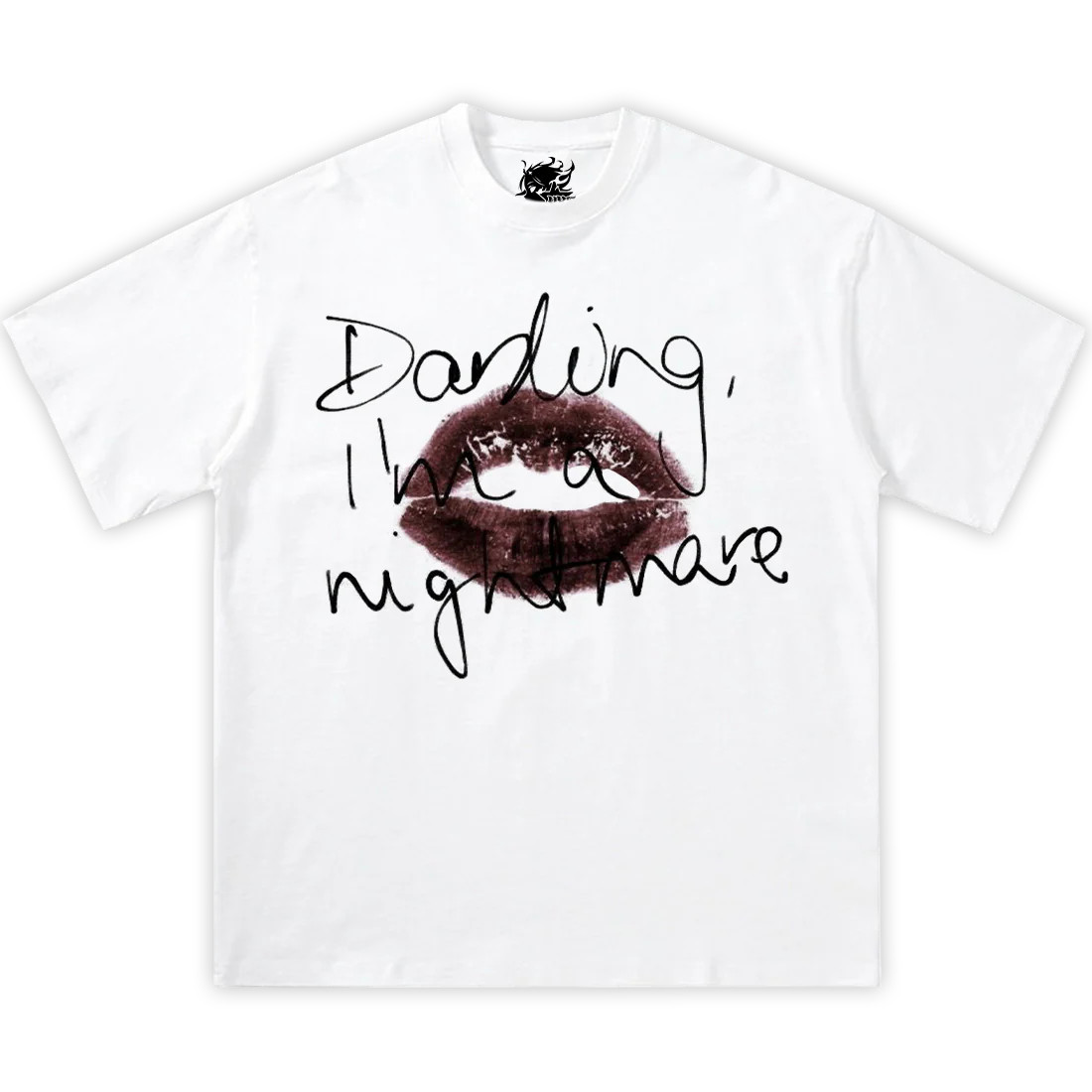 IM A NIGHTMARE Boxy Vintage Shirt Graphic T-shirt Oversized Streetwear Y2K Unise gallery