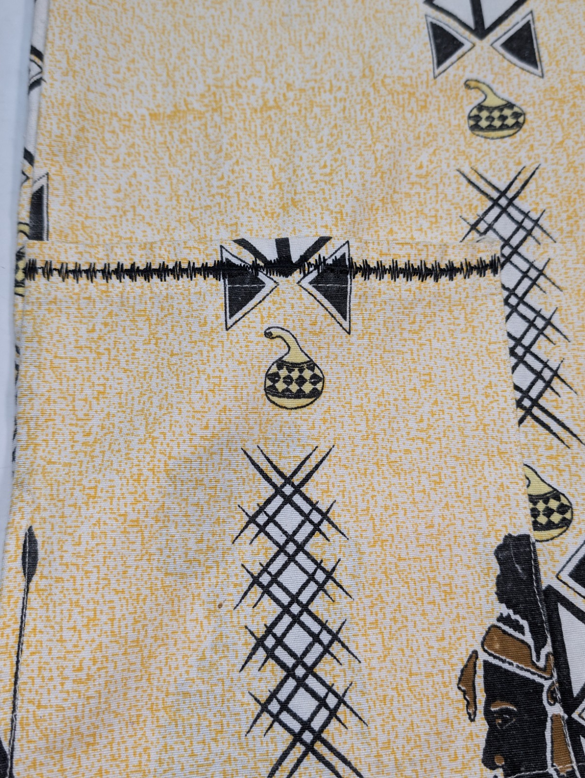 Shirt Pullover L Broadcloth SS Dashiki Aztec Aborigine Pockets gallery