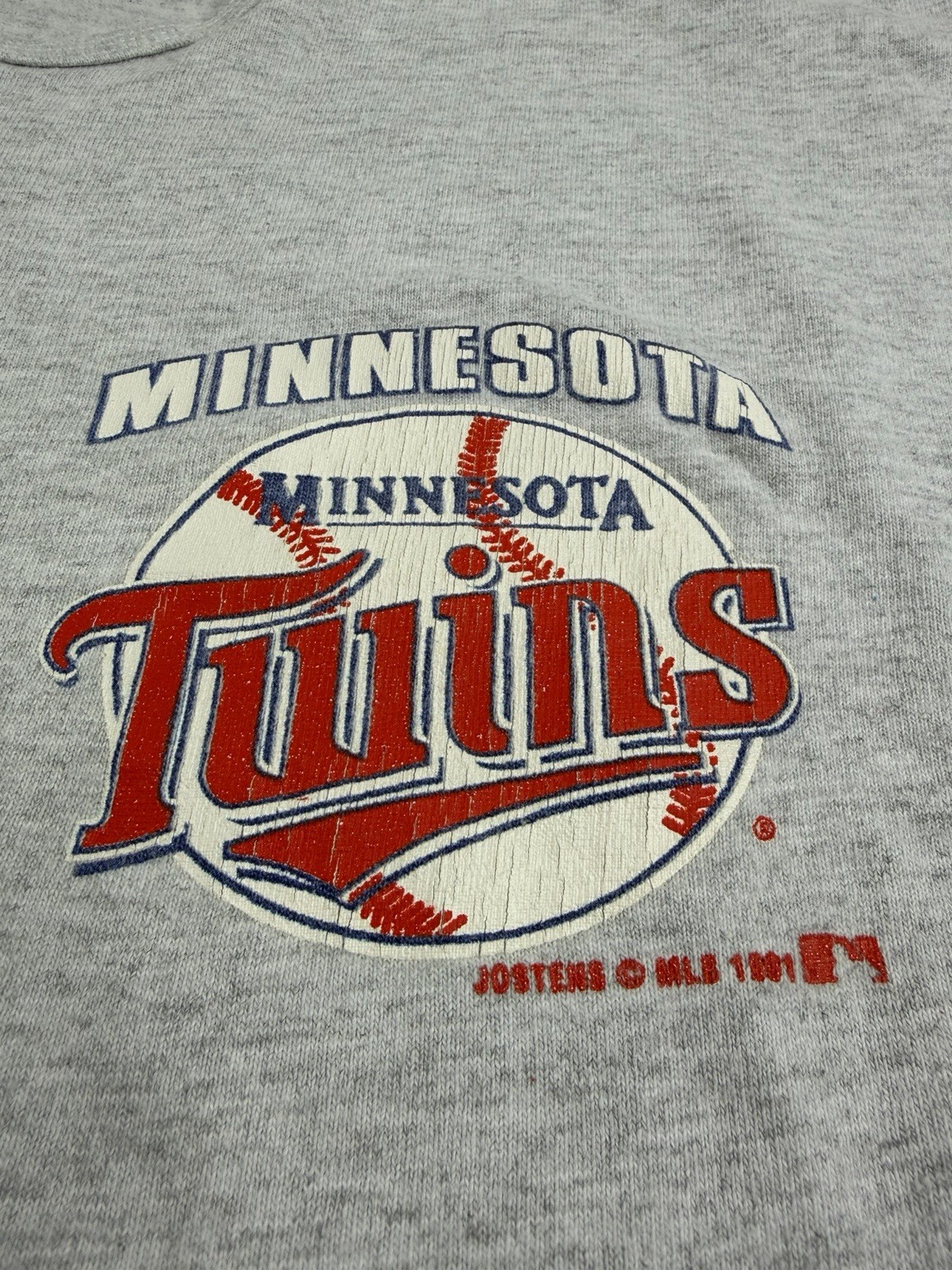 Vtg Artex Minnesota Twins Baseball Henley Shirt 3/4 Sleeve 90s 1991 USA Made XL gallery