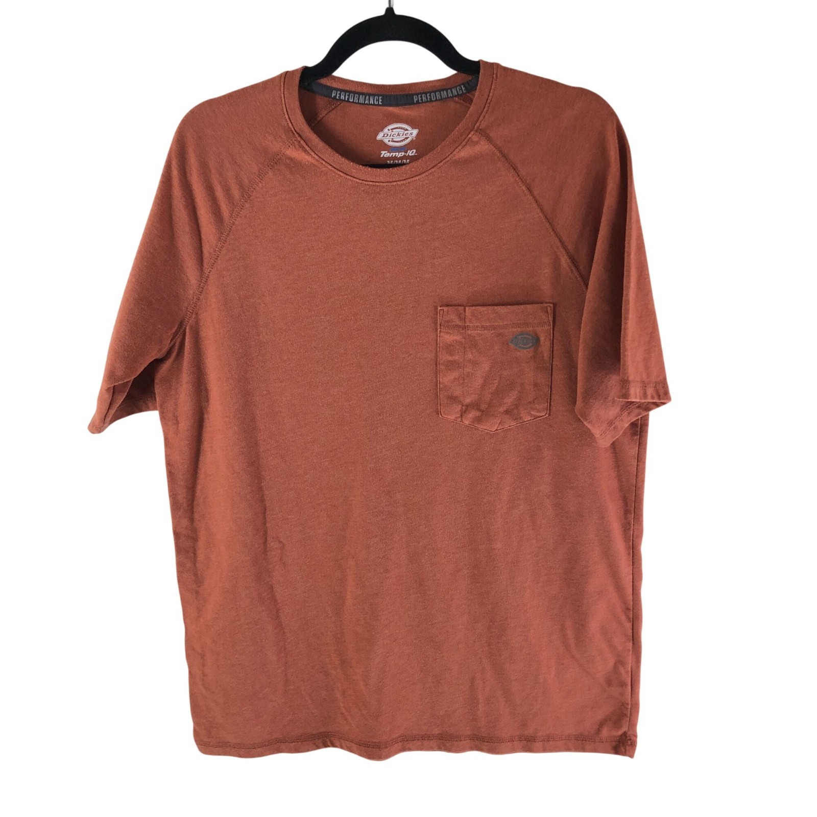 Dickies Mens Performance Cooling Tee Short Sleeve Crew Neck Orange M