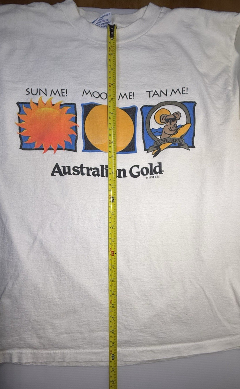 VTG Australian Gold Koala Sun Screen T Shirt Large Sun Moon Tan Single Stitch gallery