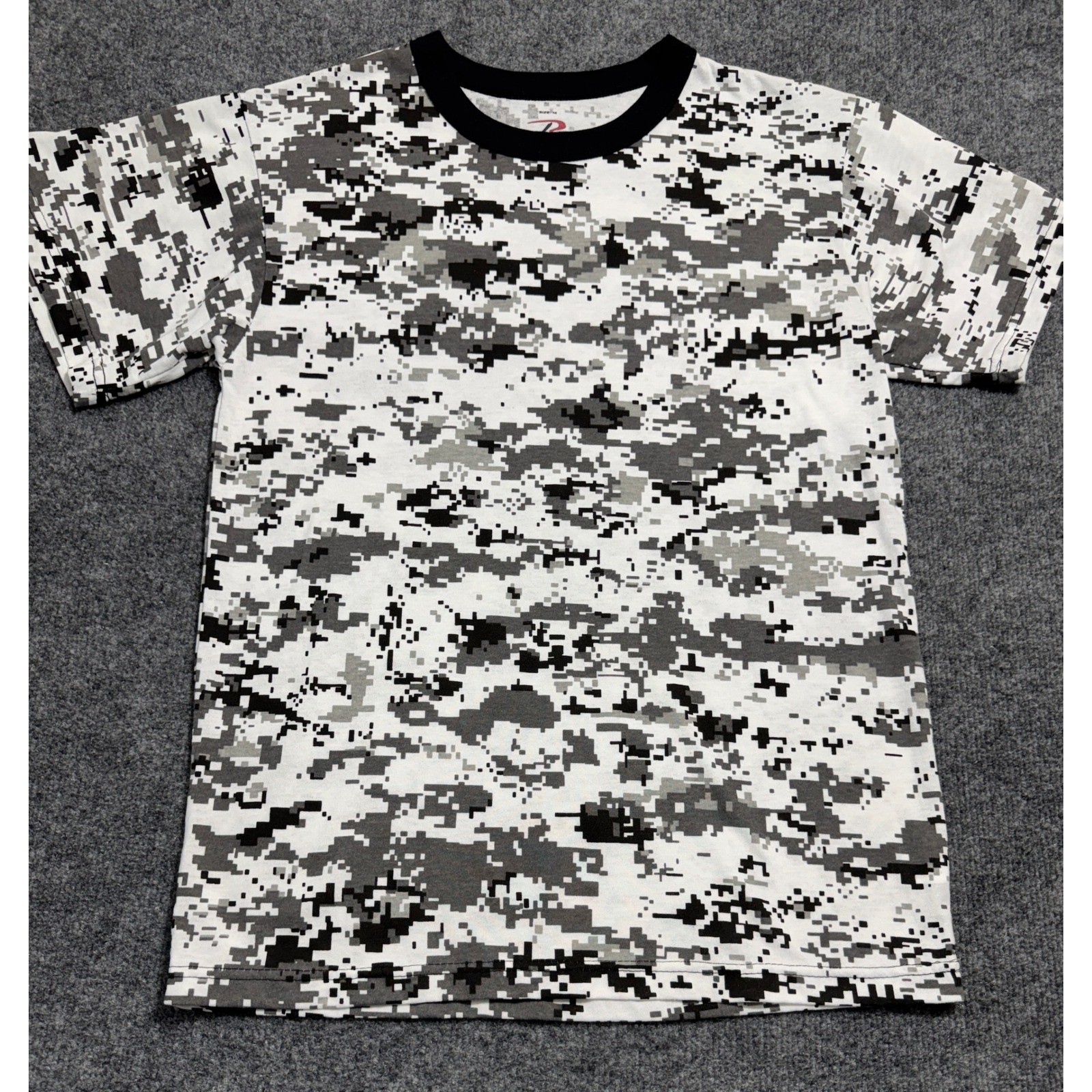 Rothco Mens Digital Camo T-Shirt White Gray Black Tactical Pixelated Size M