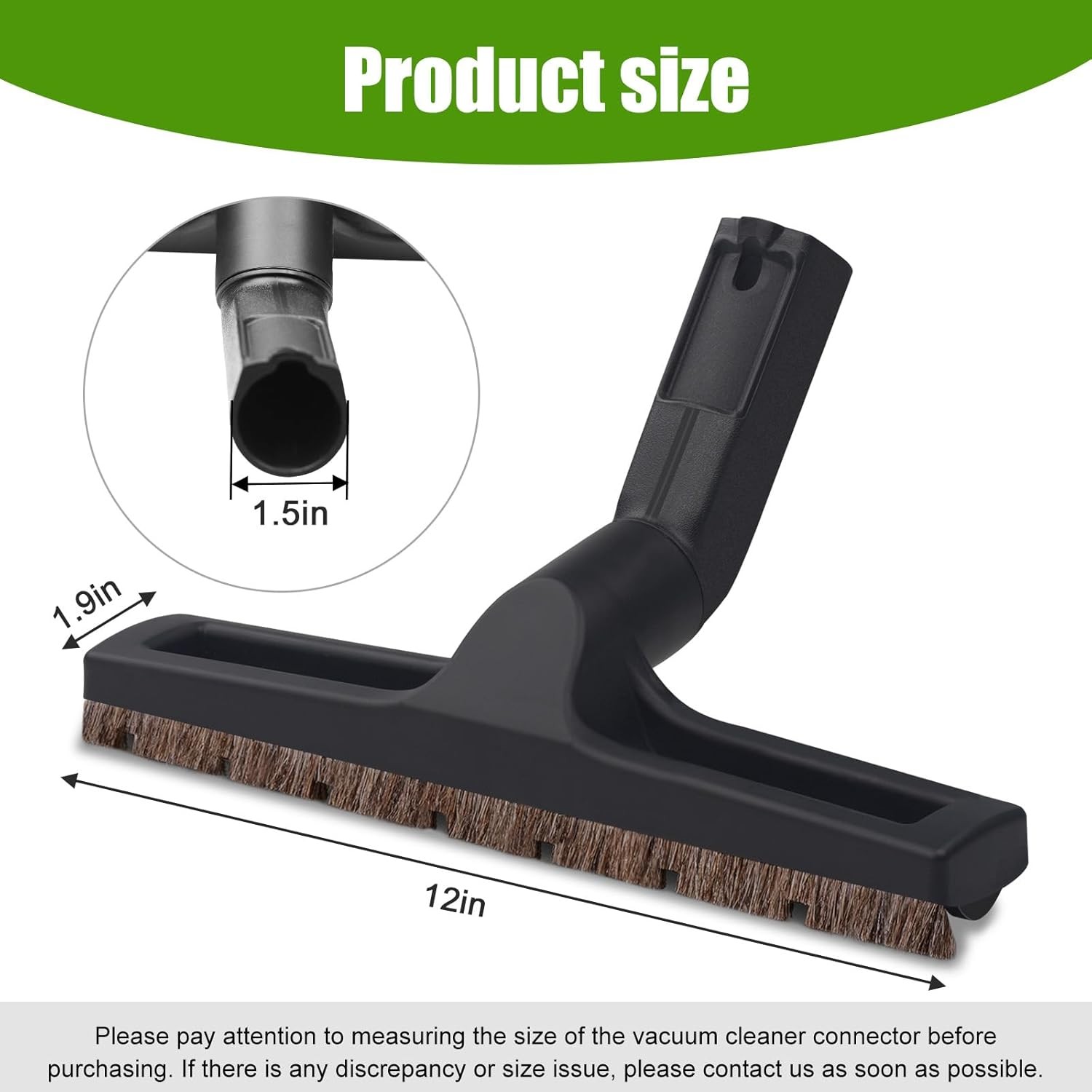 Vacuum Floor Brush 12 Inch 360 Swivel Head Compatible with E2 and E Series