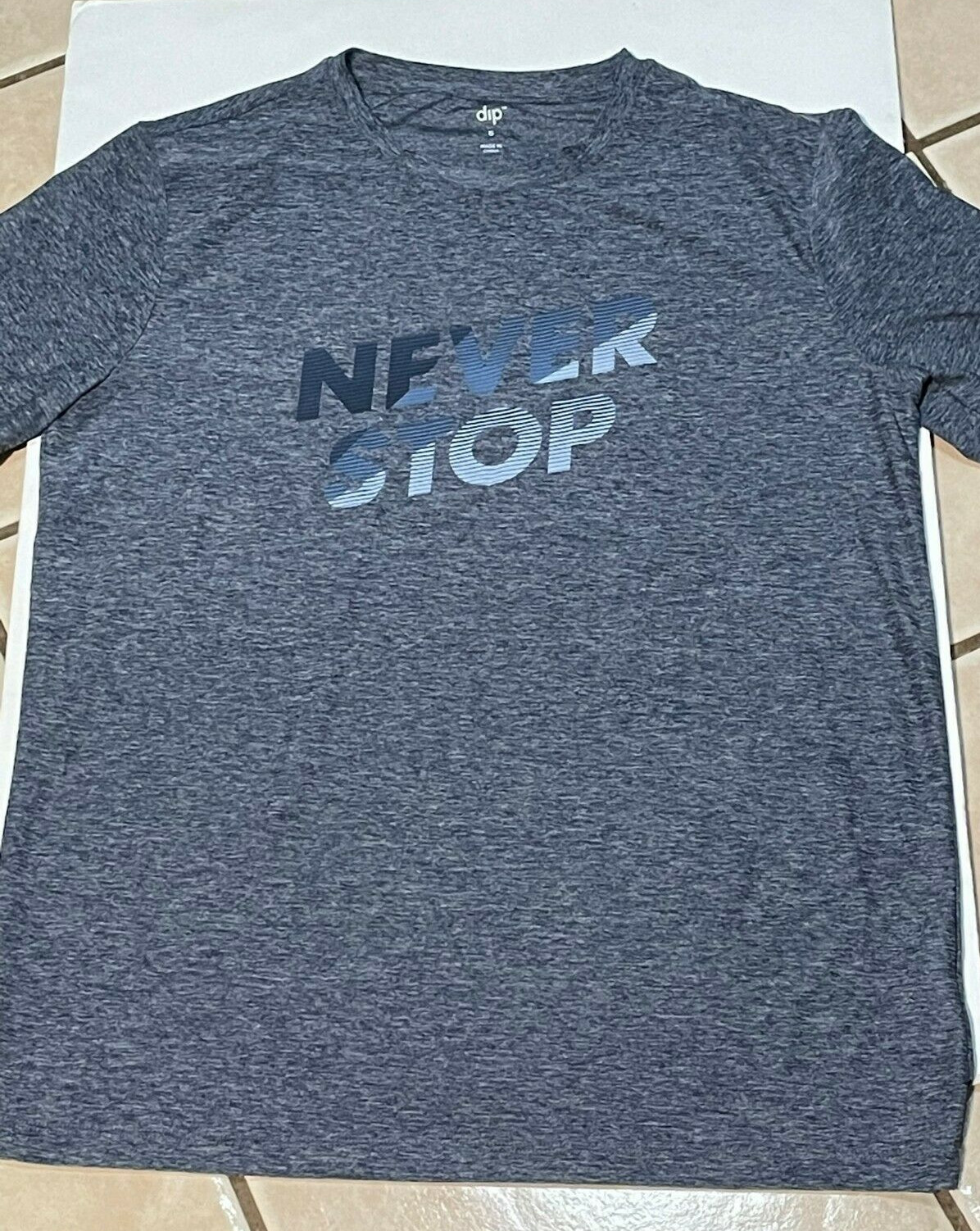 Dip Never Stop shirt mens small short sleeve blue gallery